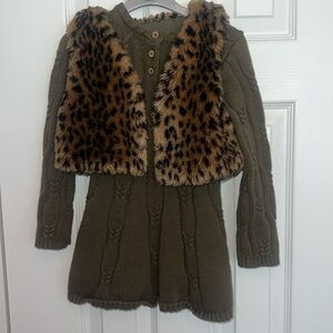 Unknown Brand | Faux Fur Sweater Dress Set | Toddler Girls | BundleNSave✨